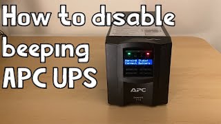 How to Disable APC UPS Beeping [upl. by Simdars340]