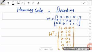 Hamming code  part 2 [upl. by Englis]