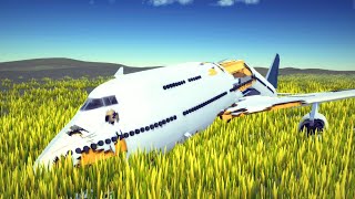 Airplane Crashes With CVR 4 Pilot Sounds  Besiege [upl. by Nanette]