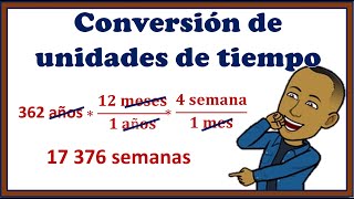 Conversión de Unidades de Tiempo segundo minutos horas día semana mes y año unidadesdemedida [upl. by Delphinia226]