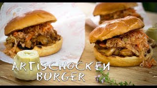 Rezept Veganer Artischocken Burger  Daughter amp Dads Sizzlezone [upl. by Ullman]