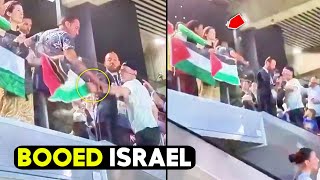 Israel team was booed during the anthem against Mali at the Olympic  Football News [upl. by Ahtiuqal]