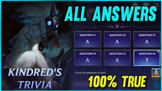 KINDREDS TRIVIA EVENT All answer is here 100 True  Wild RIFT KINDREDS TRIVIA EVENT ANSWER [upl. by Agretha]