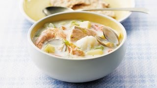 Classic Maritime Seafood Chowder  2010 Milk Calendar Recipe [upl. by Enaz]