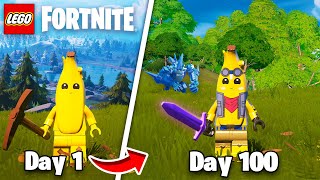 I Survived 100 Days in Lego Fortnite [upl. by Llezniuq]