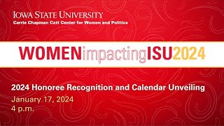 2024 Women Impacting ISU Calendar Honorees [upl. by Irroc]