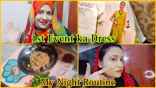 1st Event ka Dress My Night Routine jiss k baad skin he kharab hogyee🤦‍♀️ Amber Naz official ❤️ [upl. by Nac]