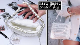 ABSOLUTELY TREND 2022 DIY LUXURY BEADED ZIP BAG TUTORIAL 👜 Hard Based [upl. by Goldston345]