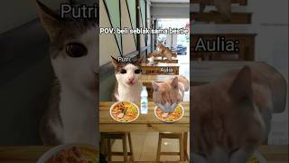 POV beli seblak sama bestie kucing kucinglucu kucingmeme meme shorts [upl. by Noelle]