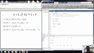 Enzyme Kinetics with MATLAB 2 [upl. by Cacie]