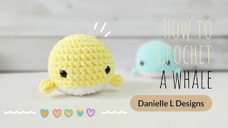 How to crochet a whale amigurumi 🐳 whale plush crochet tutorial [upl. by Jozef730]