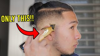 How to Fade Your Own Hair Using ONLY a Beard Trimmer NO LEVER [upl. by Yebba]