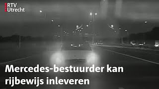 Verkeerspolitie witte Mercedes rijdt veel te hard  RTV Utrecht [upl. by Kehoe]