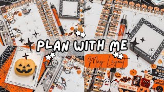 Halfway to Halloween Cozy plan with me  May Spooky Planner Layout [upl. by Jasmine]