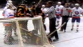 Game 1 1982 Stanley Cup Final Vancouver Canucks at New York Islanders CBC [upl. by Nuhsed]