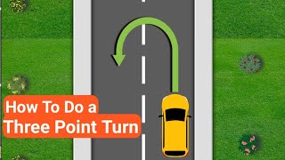 3 Point TurnHow to do a 3 point turn Step by Stepdriving test drivingtips [upl. by Bradley]