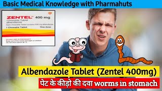 Albendazole tablet  albendazole syrup Parasite  Zentel 400mg  uses dose side effects in Hindi [upl. by Willner]