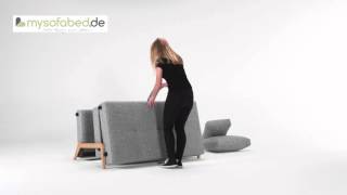 CUBED 140 von INNOVATION Schlafsofa mit Holzfüßen  mysofabedde [upl. by Crissie336]