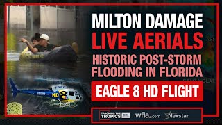 NOW DAMAGE SURVEY FLIGHT  Hurricane Milton Flooding Damage Outages Gas Shortages  Eagle 8 HD [upl. by Allsopp]