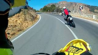 DRZ400 S VS Husqvarna 610sm street race [upl. by Atiniv]