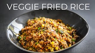 Vegetable Fried Rice Recipe  EASY Vegetarian Chinese dinner idea [upl. by Monah310]