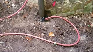 Downspout Drain Clearing RotoClearing Underground Drain Pipes [upl. by Cartan]