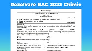 Rezolvare BAC Chimie Anorganică 2023  Subiectul I [upl. by Aima]