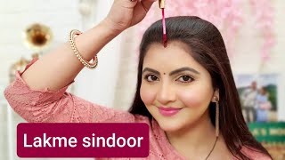 Lakme Jewel sindoor review  maroon  RARA  liquid sindoorदेर तक टिकने वाला सिंदूर कैसे लगायें [upl. by Anastasio]