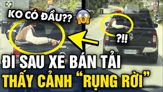 Đi sau xe bán tải cô gái HOẢNG HỒN hát hiện NGƯỜI KHÔNG ĐẦU  Tin 3 Phút [upl. by Zebapda]