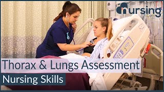 Assessing the Thorax and Lungs Nursing Skills [upl. by Acissej623]