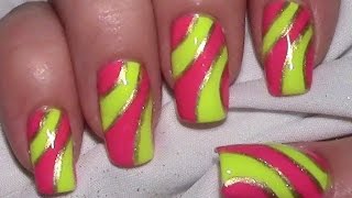 Neon Nageldesign mit Nagellack selber machen  Nail Art Design Tutorial [upl. by Uund]