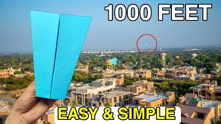 How to make a Paper Airplane that flies Far 1000 Feet  paper airplane easy [upl. by Stichter458]