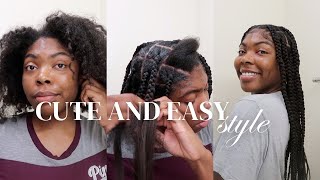 BEGINNER FRIENDLY JUMBO KNOTLESS BOX BRAIDS  NIAH SHONTAE [upl. by Welcome]