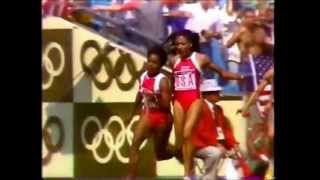 1988 Olympic Womens 4x100  BEST RELAY FINISH EVER [upl. by Llerrat]