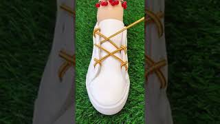 Lace pattern tying method  360 shoes shoelaces fashion shoeslacestyles nike sandals [upl. by Orban]