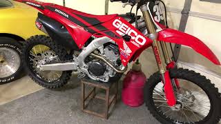 2019 Crf250r With Yoshimura System Idle  Revs [upl. by Ruomyes]