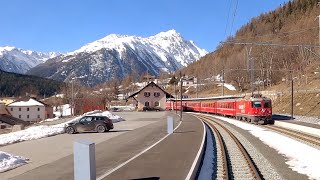 ★ 4K 🇨🇭Cab ride ScuolTarasp  Landquart  Chur Switzerland 032020 [upl. by Netsrek]