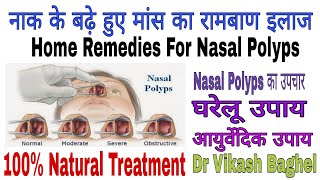 Nasal Polyps  नाक के बढ़े हुए मांस का कैसे करें इलाज कैसे जड़ से ठीक करेTreatment Of Nasal Polyps [upl. by Helbon]