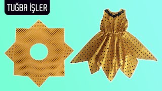 Very Easy Handkerchief Hem Dress Cutting and Sewing 100 Profitable Project  Tuğba İşler [upl. by Burl803]