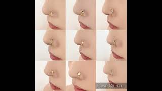 New designgold nose pin designand trendy nose pin designand beautiful nose pin designtrending [upl. by Eecyac]