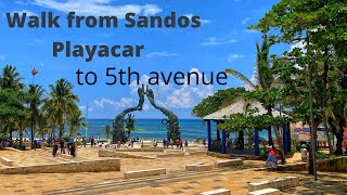 A Walk from Sandos Playacar to 5th Ave [upl. by Thanasi]