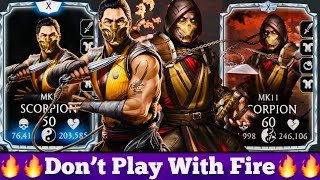 MK1 Scorpion amp MK11 Scorpion FW Friendship amp Brutality Gameplay Review MK Mobile [upl. by Stagg]