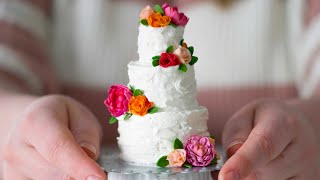 Mini Wedding cake in an EASY BAKE OVEN [upl. by Judd338]