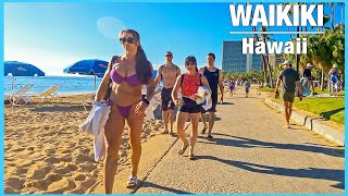 HAWAII PEOPLE  Walking to the Hilton Hawaiian Village in WAIKIKI [upl. by Enelear507]