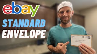 How to Ship with eBay Standard Envelope  Mail Cards Stamps amp Money [upl. by Anaid70]