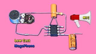 Simple amp Loud DIY Megaphone Circuit  Mic Amplifier [upl. by Gennie]