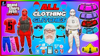 ALL WORKING GTA 5 CLOTHING GLITCHES IN 1 VIDEO BEST CLOTHING GLITCHES IN GTA 5 ONLINE AFTER PATCH [upl. by Yelyk]