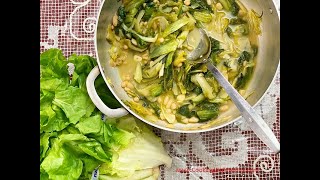 Sauteed Escarole and Cannellini Beans Rossellas Cooking With Nonna [upl. by Idel]