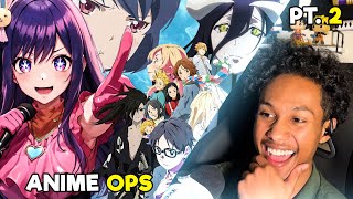 REACTING To Anime Openings For The First Time Recommended By The Crew Part 2 [upl. by Iahk]