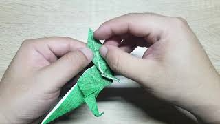 Origami Parasaurolophus Dinosaur  Fumiaki Kawahata [upl. by Eleinad]